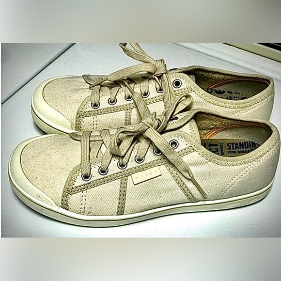 Keen Shoes Mens 9 Vegan Recycled Natural Canvas Keen Vulcanized